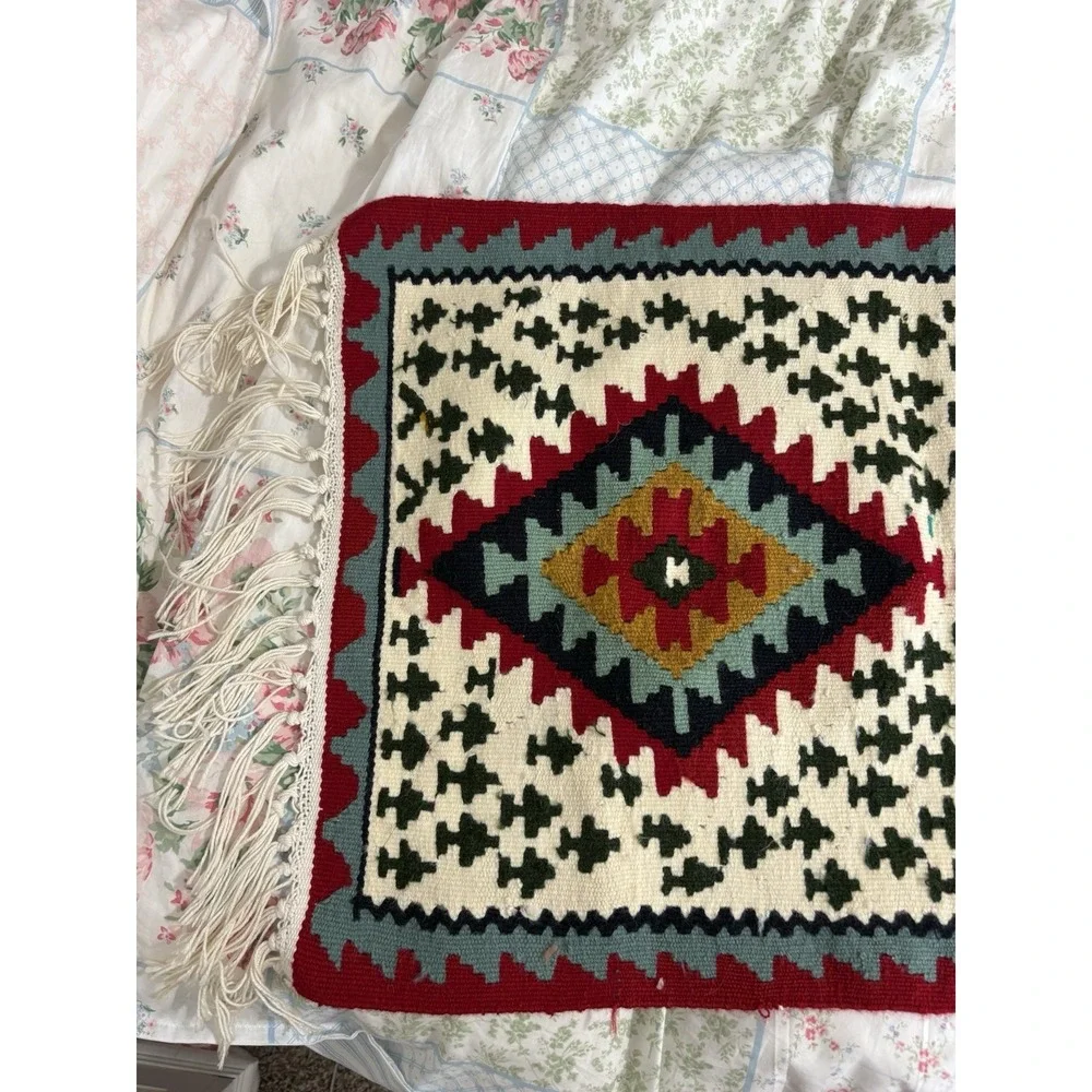 Vintage Southwestern Small Rug, Mat, Woven - 30